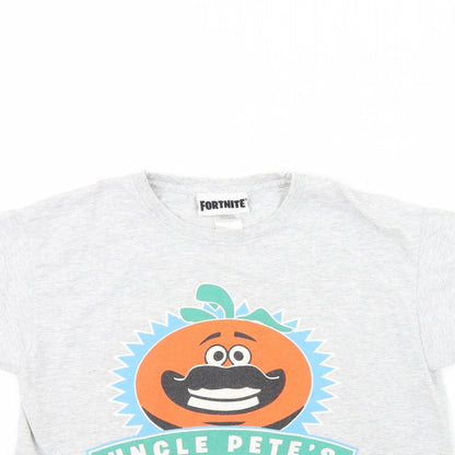 Fortnite Girls Grey   Basic T-Shirt Size S  - Fortnite