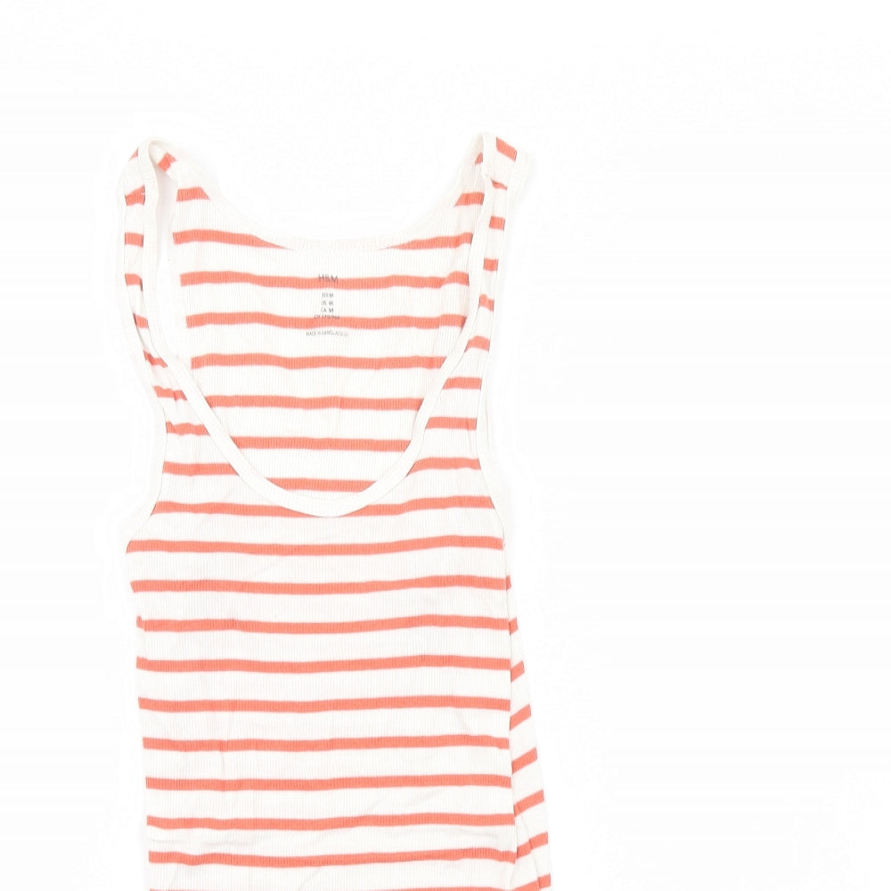 Womens UK Size M H&M White Basic Tank