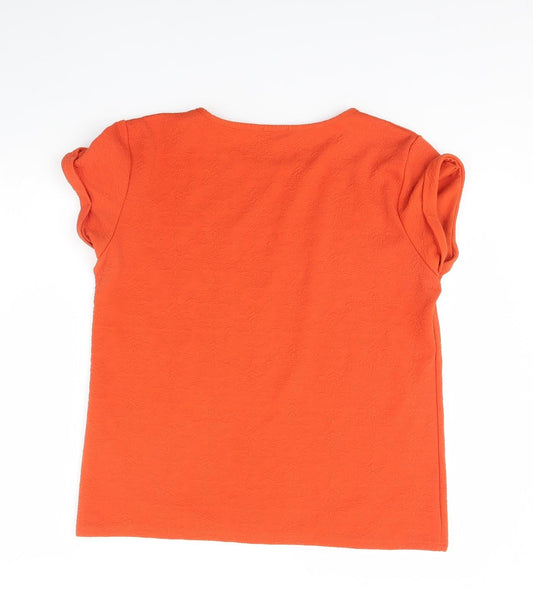 Womens UK Size 14 Warehouse Orange Basic Blouse