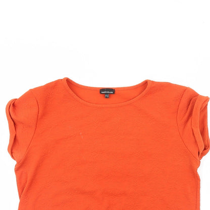 Womens UK Size 14 Warehouse Orange Basic Blouse