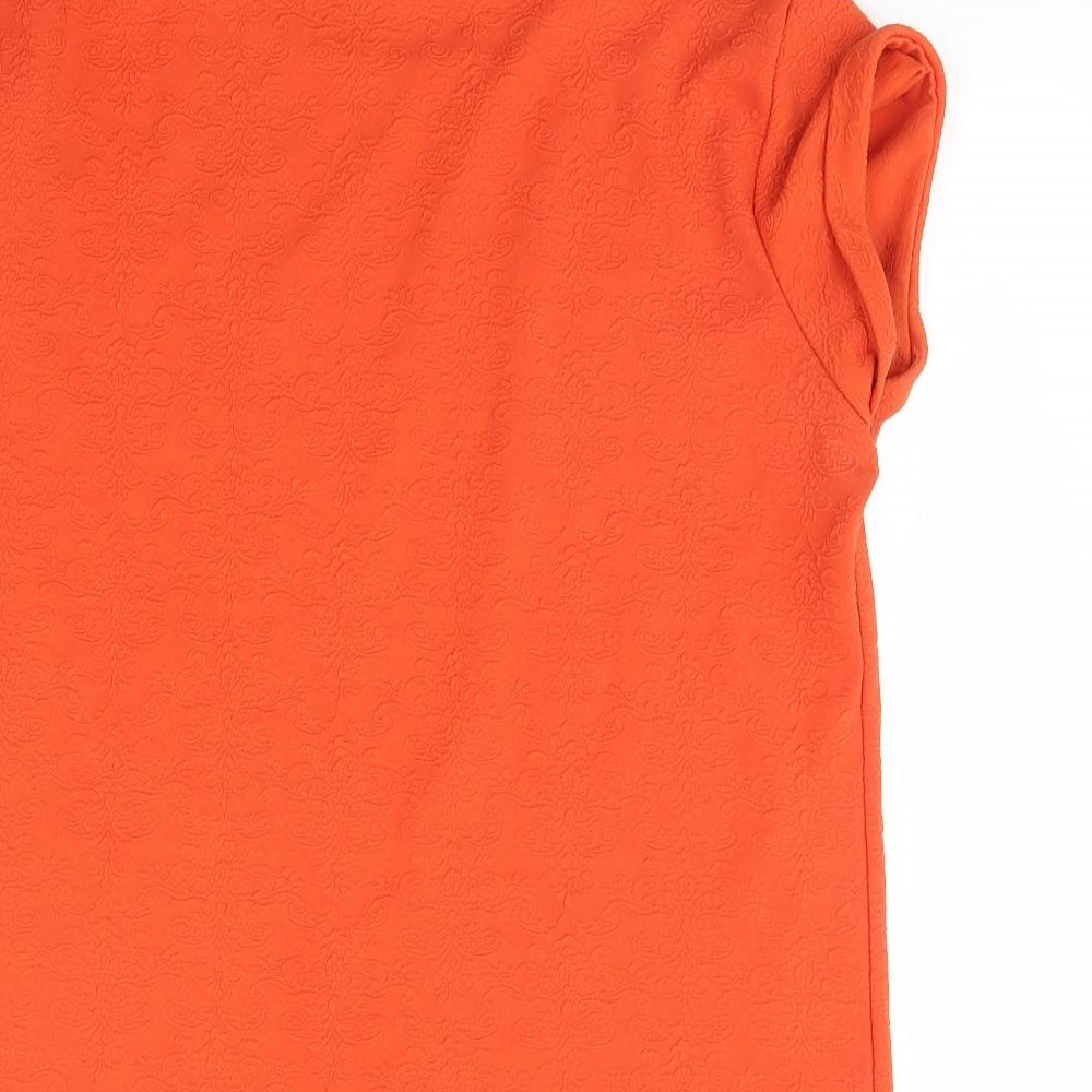 Womens UK Size 14 Warehouse Orange Basic Blouse