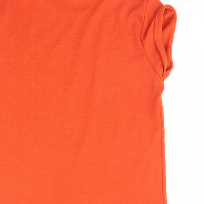 Womens UK Size 14 Warehouse Orange Basic Blouse