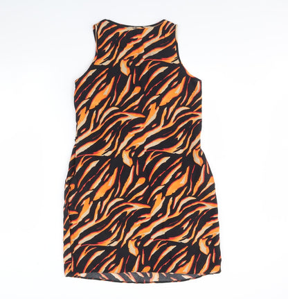 Julien Macdonald Womens Black Animal Print  Shift  Size 12