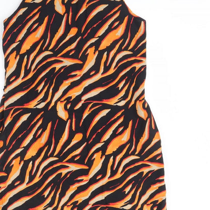 Julien Macdonald Womens Black Animal Print  Shift  Size 12