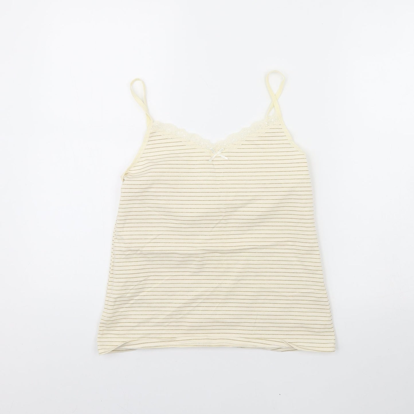 Womens UK Size 14 Preworn Ivory Basic Tank