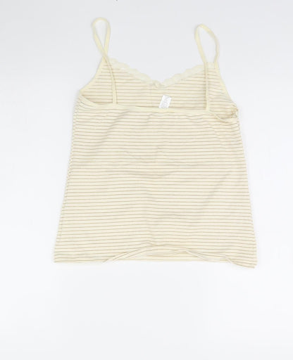 Womens UK Size 14 Preworn Ivory Basic Tank