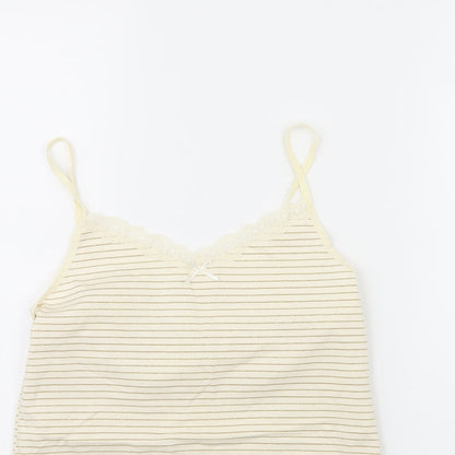 Womens UK Size 14 Preworn Ivory Basic Tank