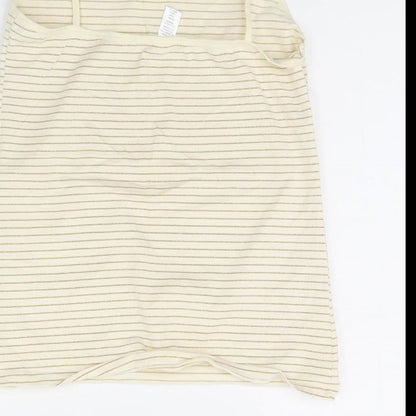Womens UK Size 14 Preworn Ivory Basic Tank