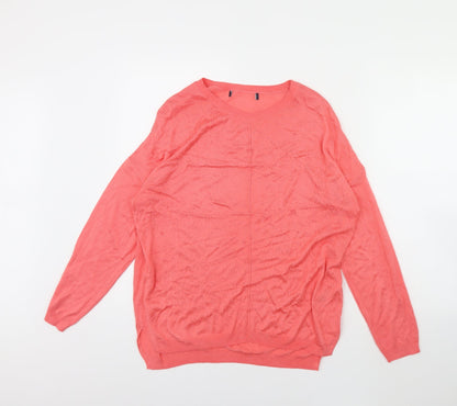 Womens UK Size L M&S Pink Pullover Jumper