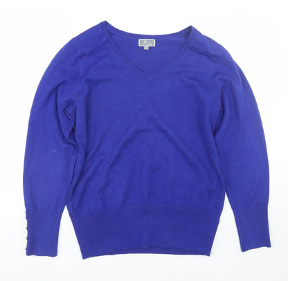 JM Collection Womens Blue   Pullover Jumper Size XS