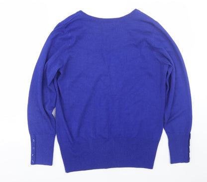 JM Collection Womens Blue   Pullover Jumper Size XS