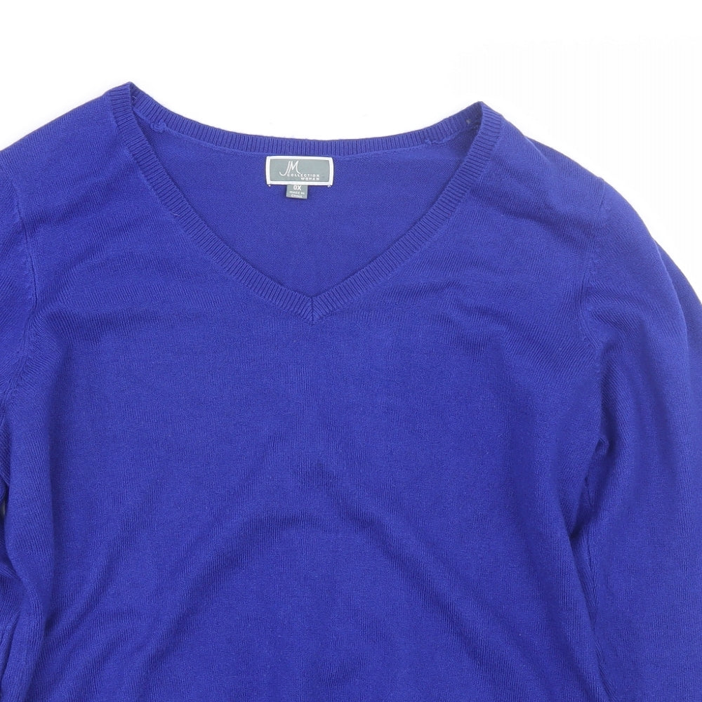 JM Collection Womens Blue   Pullover Jumper Size XS