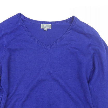 JM Collection Womens Blue   Pullover Jumper Size XS