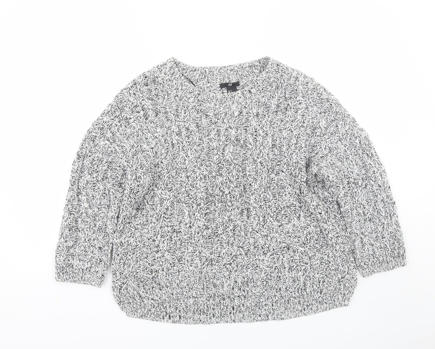 Womens UK Size S H&M Grey Pullover Jumper