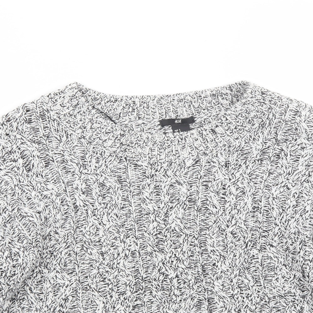 Womens UK Size S H&M Grey Pullover Jumper