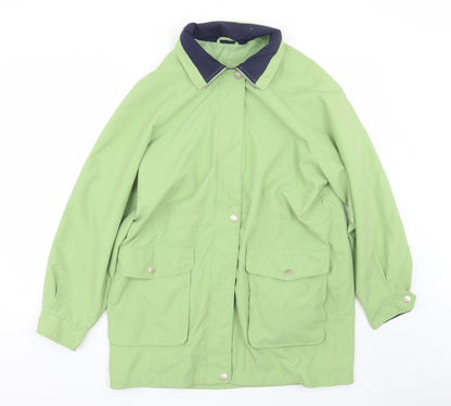 Compliments outwear Womens Green   Rain Coat Coat Size 14