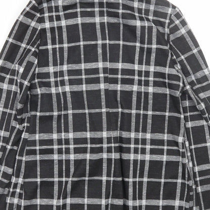 Primark Womens Black Plaid  Jacket Suit Size 8