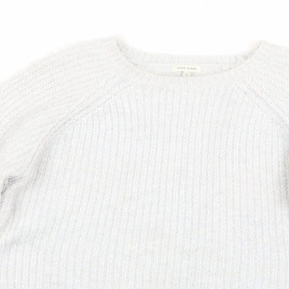 Womens UK Size 8 River Island Silver Pullover Jumper