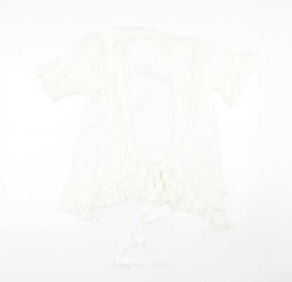 Womens UK Size S Lost ink White Basic Blouse