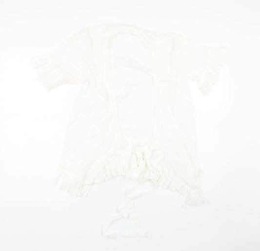 Womens UK Size S Lost ink White Basic Blouse