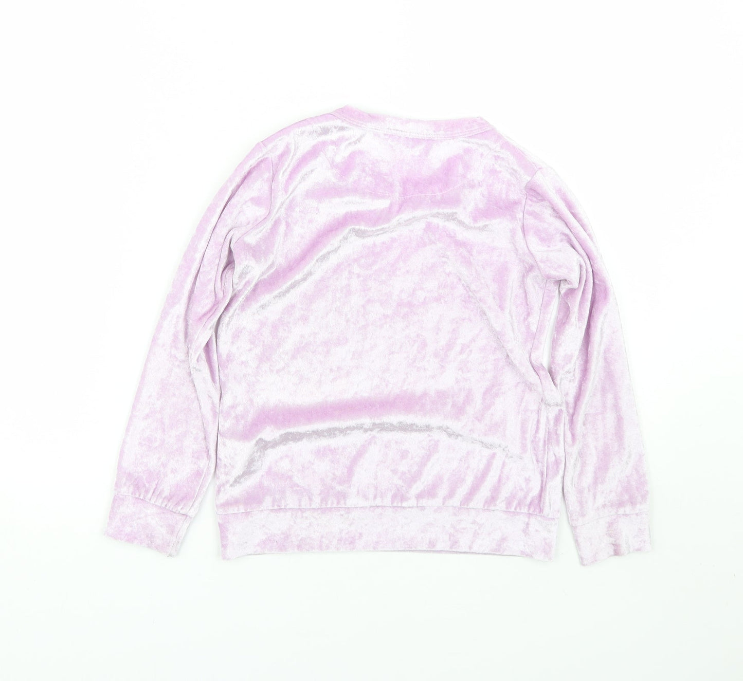 Style it up Girls Purple  Velour Basic T-Shirt Size 7-8 Years