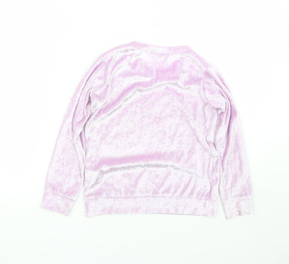Style it up Girls Purple  Velour Basic T-Shirt Size 7-8 Years