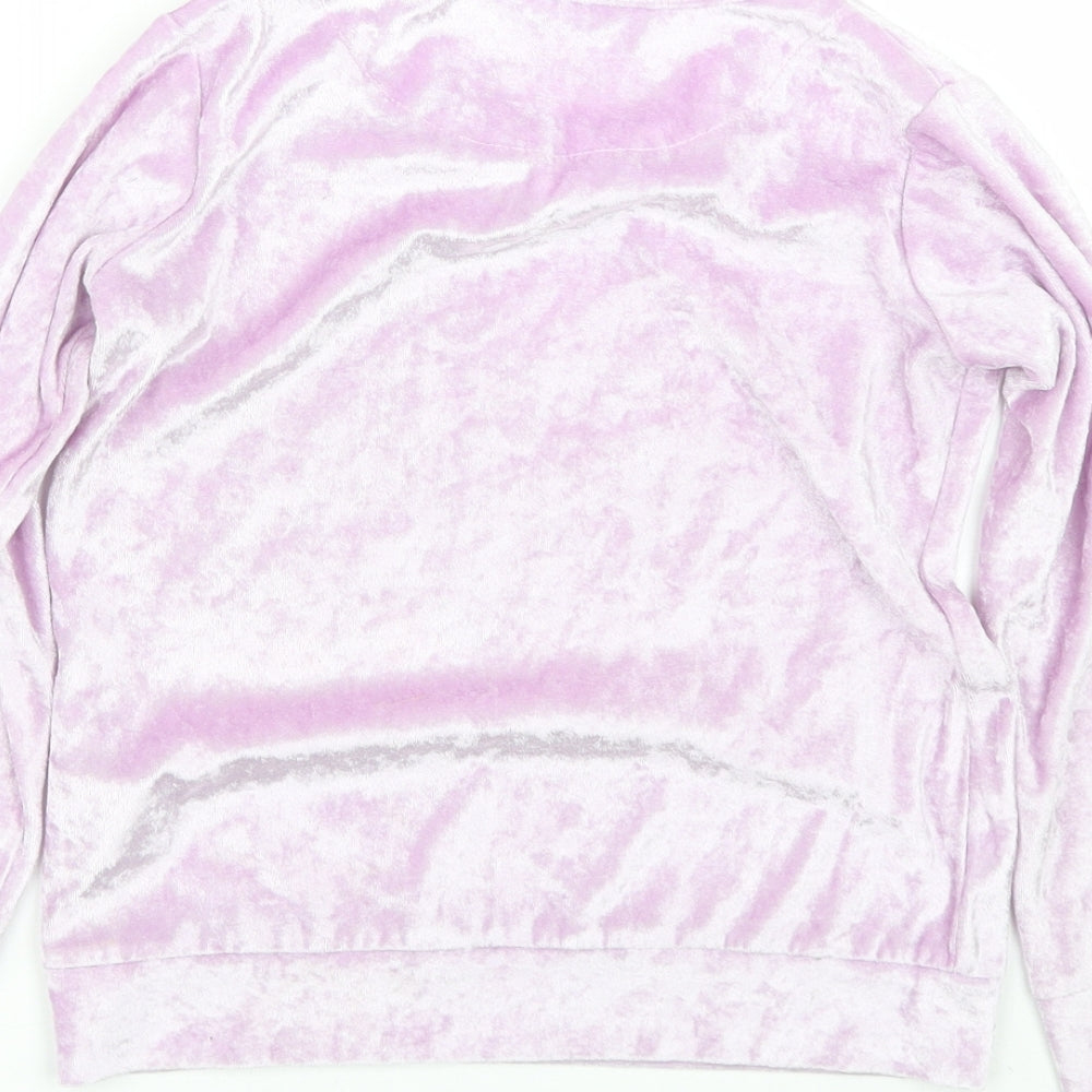 Style it up Girls Purple  Velour Basic T-Shirt Size 7-8 Years