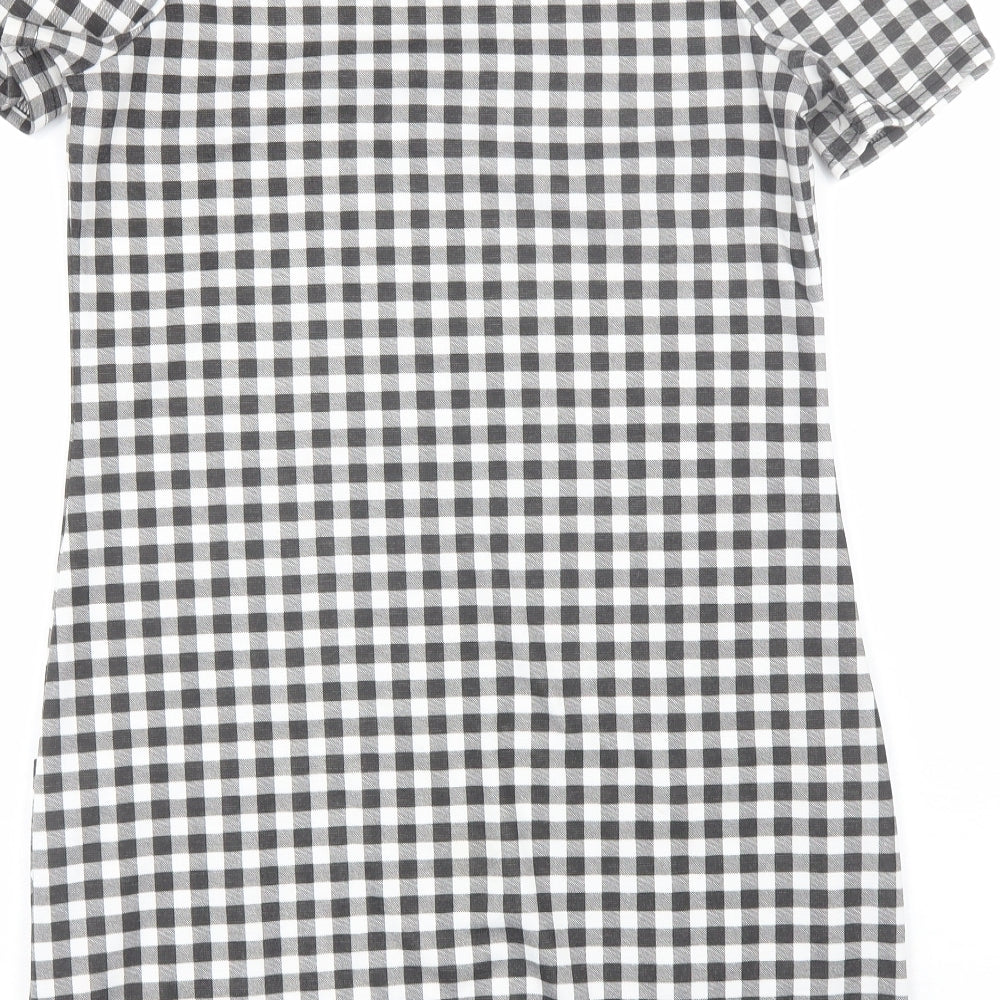 Atmosphere Womens Black Check  T-Shirt Dress  Size 10