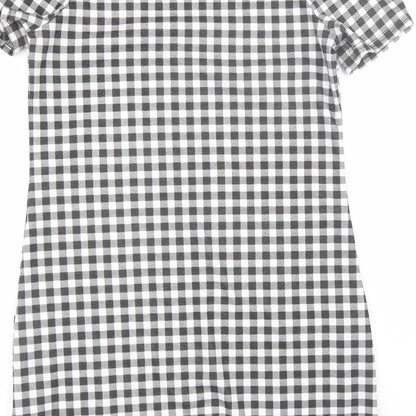Atmosphere Womens Black Check  T-Shirt Dress  Size 10