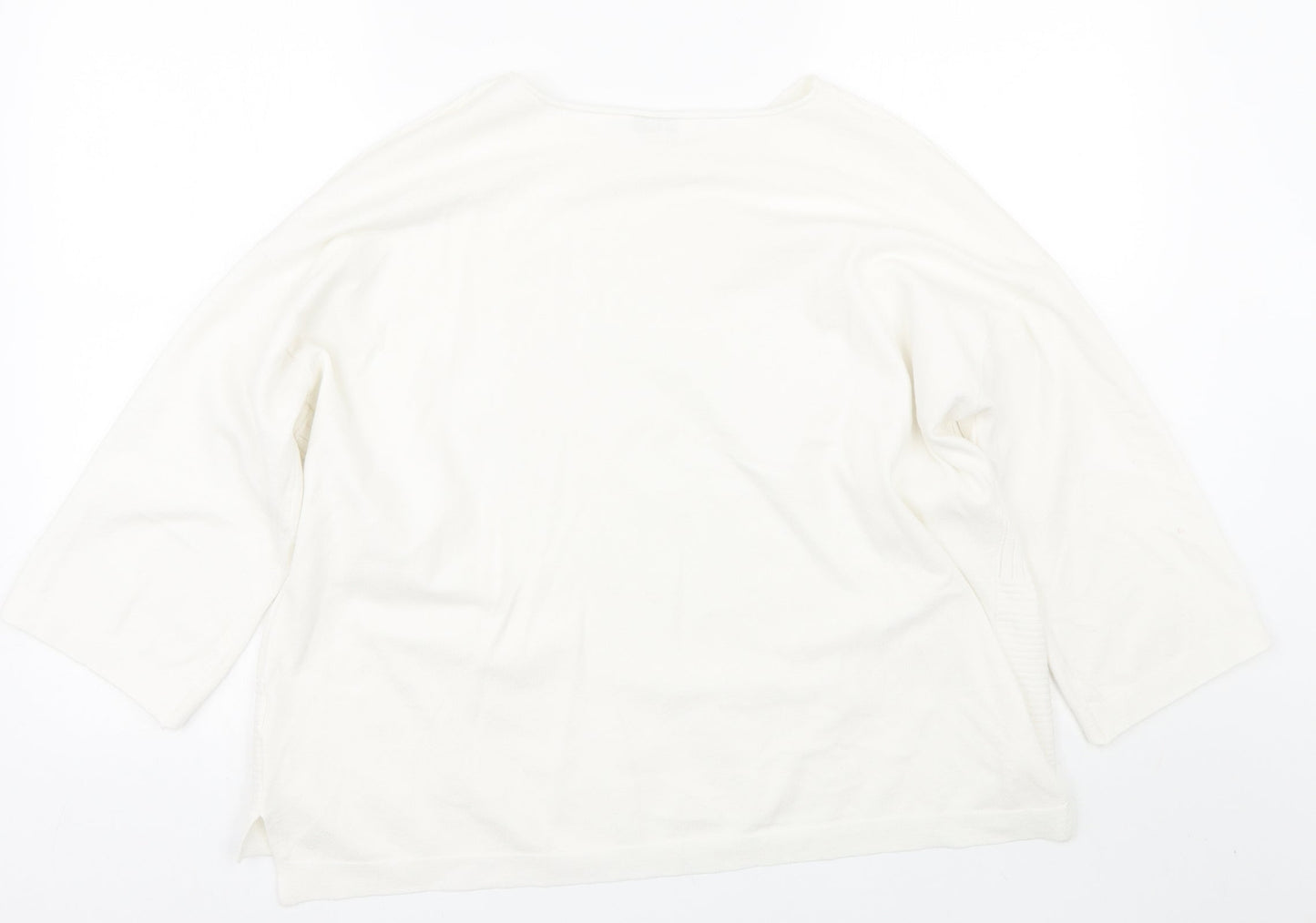 M&V Womens White   Basic T-Shirt Size S