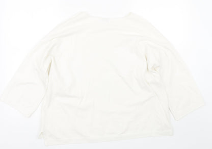 M&V Womens White   Basic T-Shirt Size S