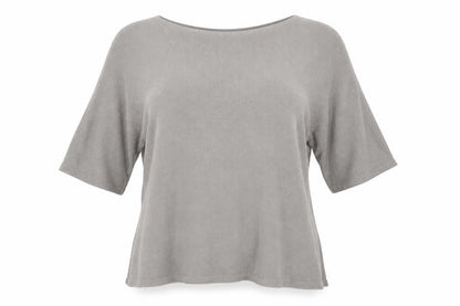 Womens UK Size L Preworn Grey Basic T-Shirt