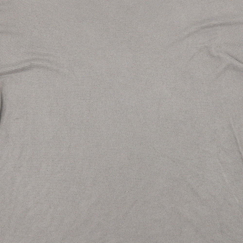 Womens UK Size L Preworn Grey Basic T-Shirt