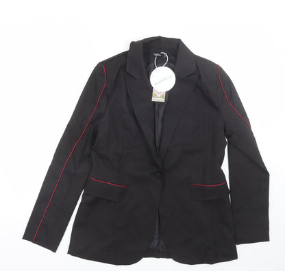 Boohoo Womens Black   Jacket Suit Size 10