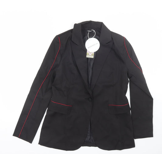 Boohoo Womens Black   Jacket Suit Size 10