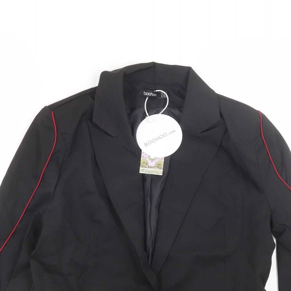 Boohoo Womens Black   Jacket Suit Size 10
