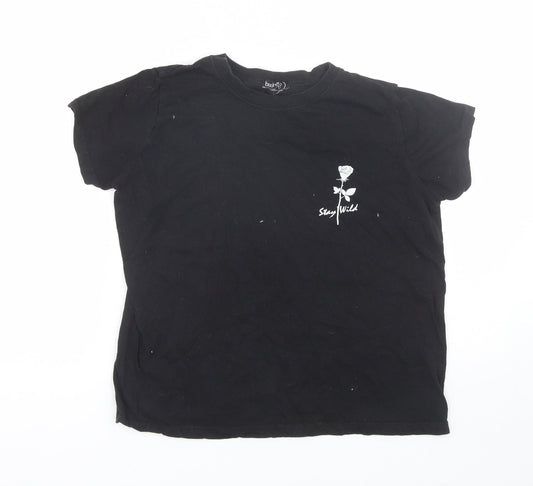 Boohoo Womens Black   Basic T-Shirt Size S