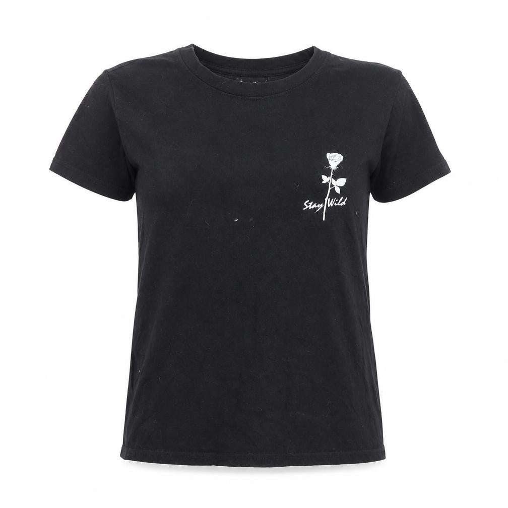 Womens UK Size S Boohoo Black Basic T-Shirt