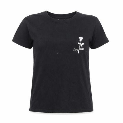 Womens UK Size S Boohoo Black Basic T-Shirt