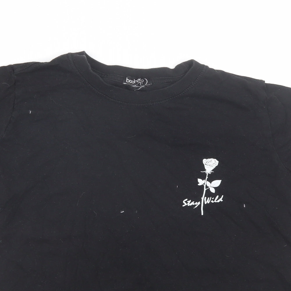 Boohoo Womens Black   Basic T-Shirt Size S