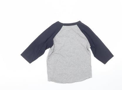 USA inc Boys Grey   Basic T-Shirt Size 6-7 Years  - NYC