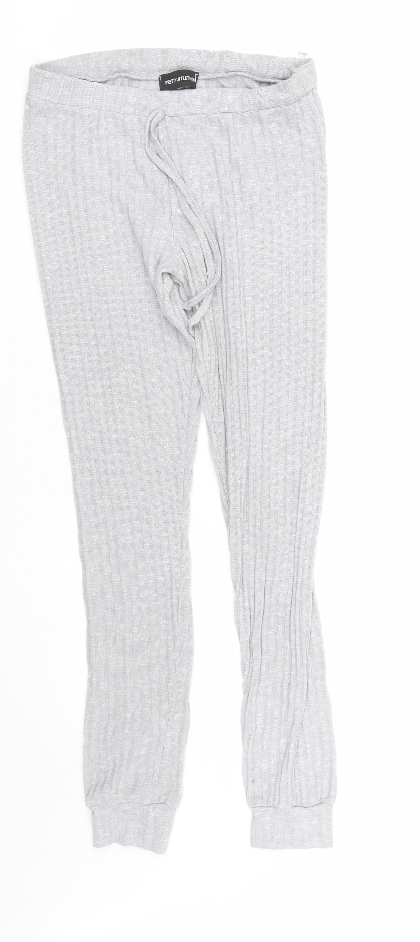 Womens UK Size S PRETTYLITTLETHING Regular Fit Jogger Grey Trousers