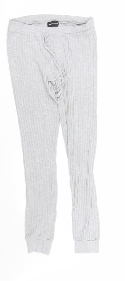 Womens UK Size S PRETTYLITTLETHING Regular Fit Jogger Grey Trousers