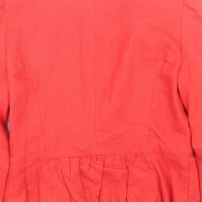 Topshop Womens Red   Jacket Suit Size 10