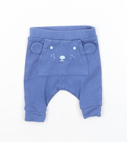 M&S Baby Blue   Jogger Trousers Size Newborn