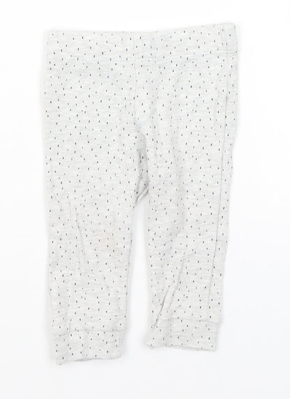 F&F Baby Grey Spotted  Jogger Trousers Size 6-9 Months