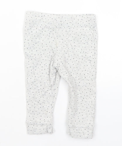 F&F Baby Grey Spotted  Jogger Trousers Size 6-9 Months