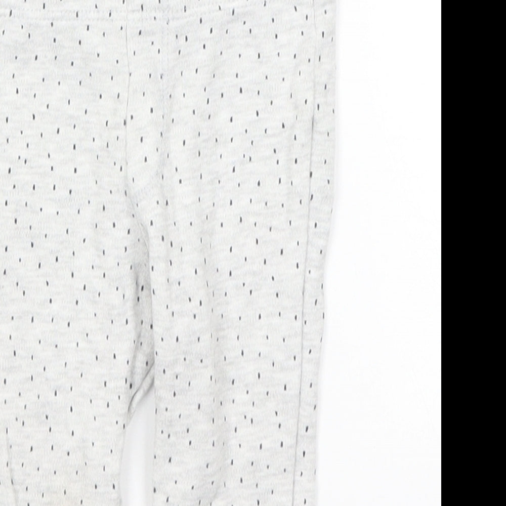 F&F Baby Grey Spotted  Jogger Trousers Size 6-9 Months