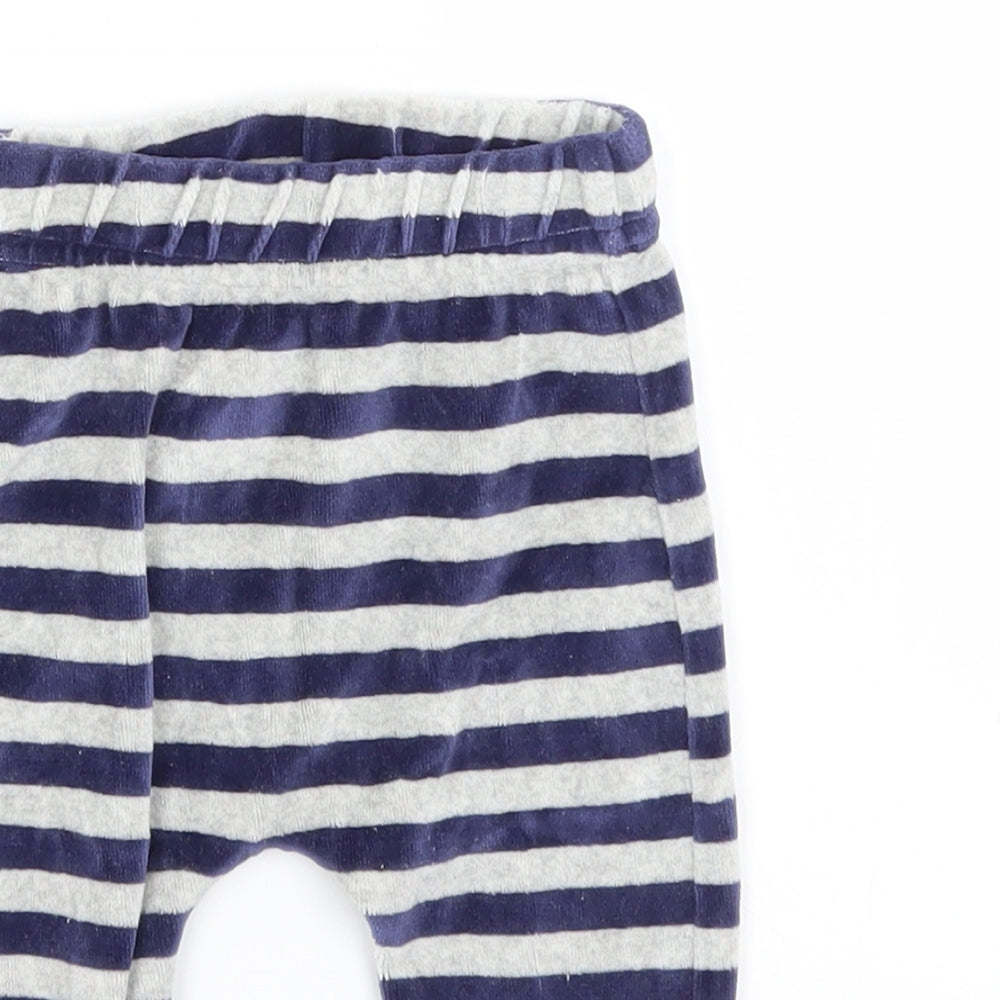Nutmeg  Blue Striped  Sweatpants Trousers Size 6-9 Months