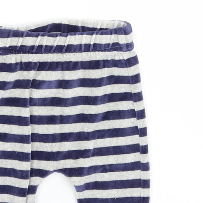 Nutmeg  Blue Striped  Sweatpants Trousers Size 6-9 Months